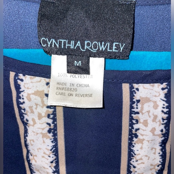 Cynthia Rowley Scarf Print Loose Blouse Size M - Picture 2 of 5